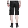 Men Steampunk Casual Short Belt Rock Zipper Summer Gothic Short Pant 